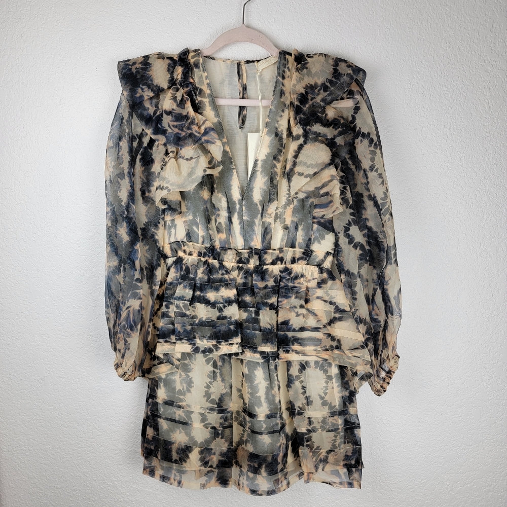 NWT Ulla Johnson Adelaide Printed Silk Minidress SS23 Runway Size 2 - Picture 7 of 15